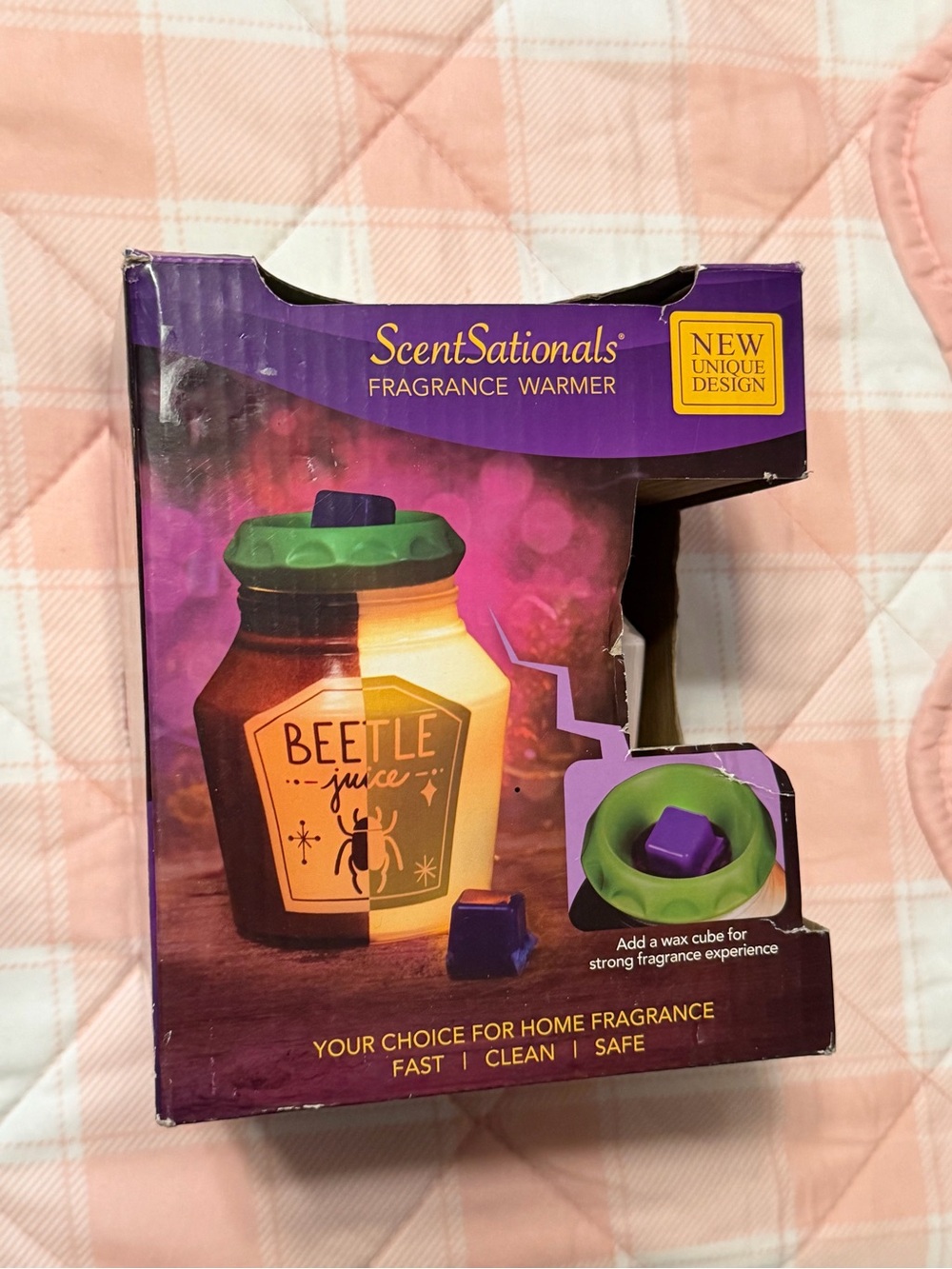 ScentSationals Beetle Juice Fragrance Warmer — Purple & Green